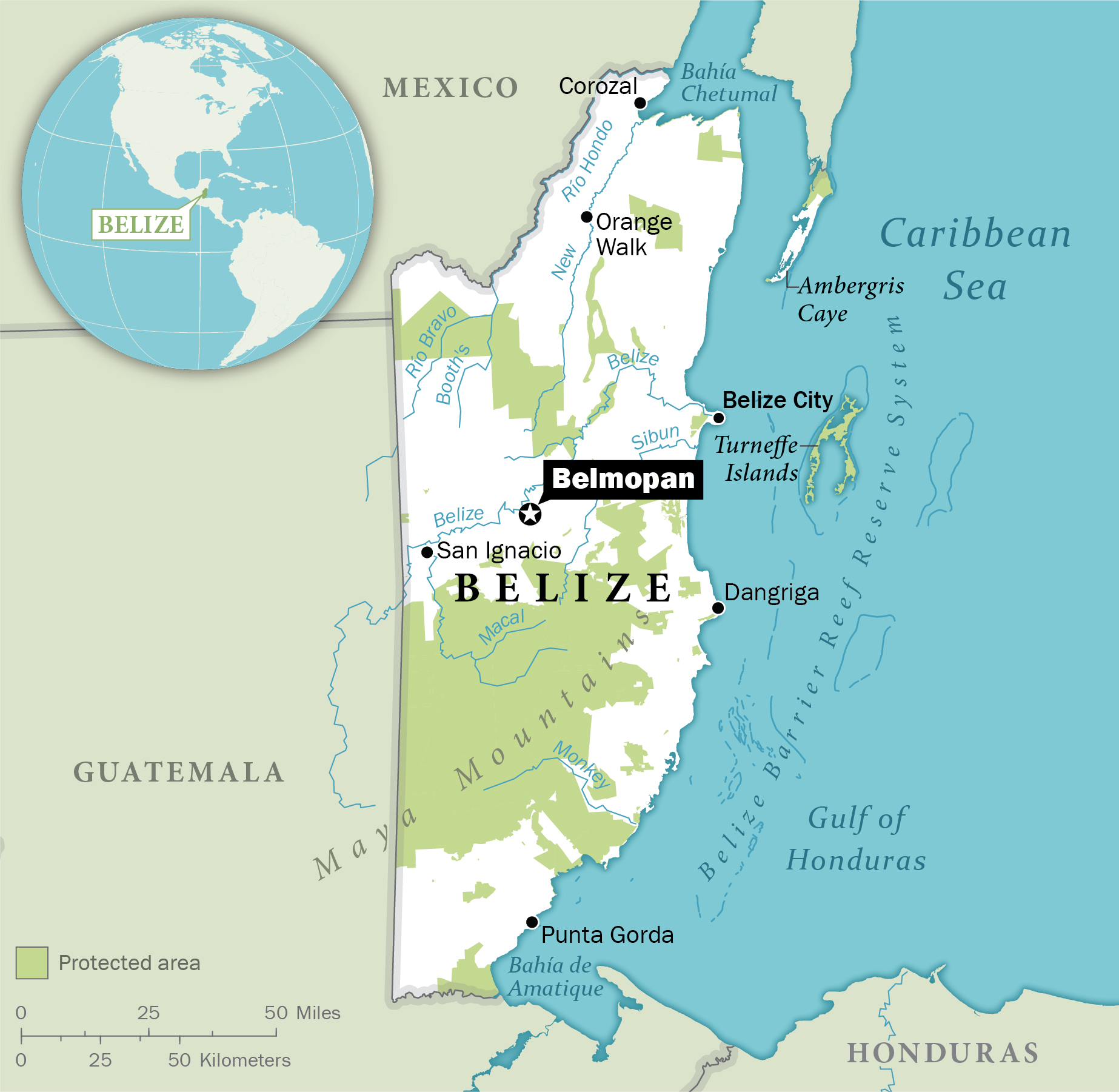 Belize Map