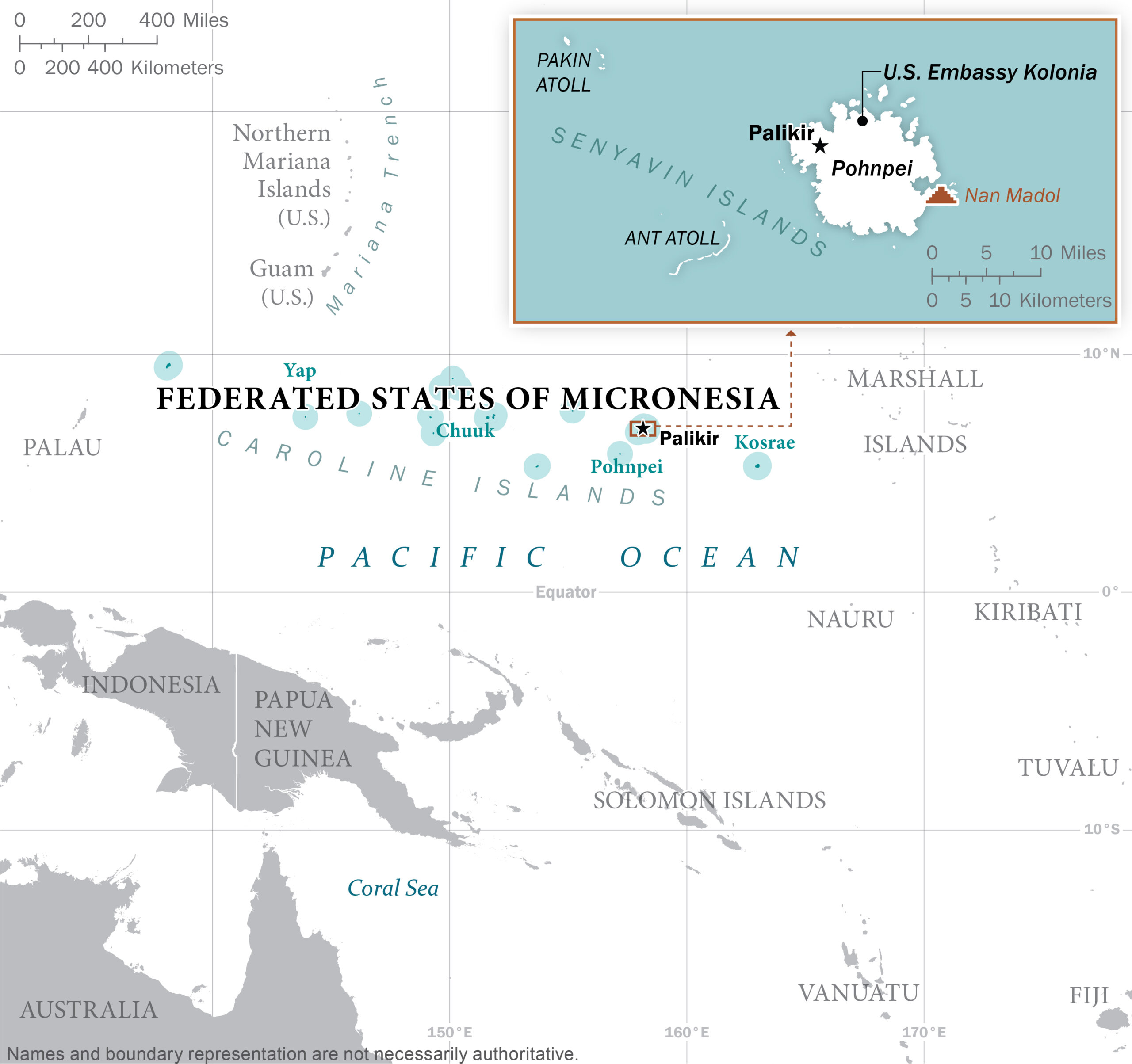 Federated States of Micronesia Map