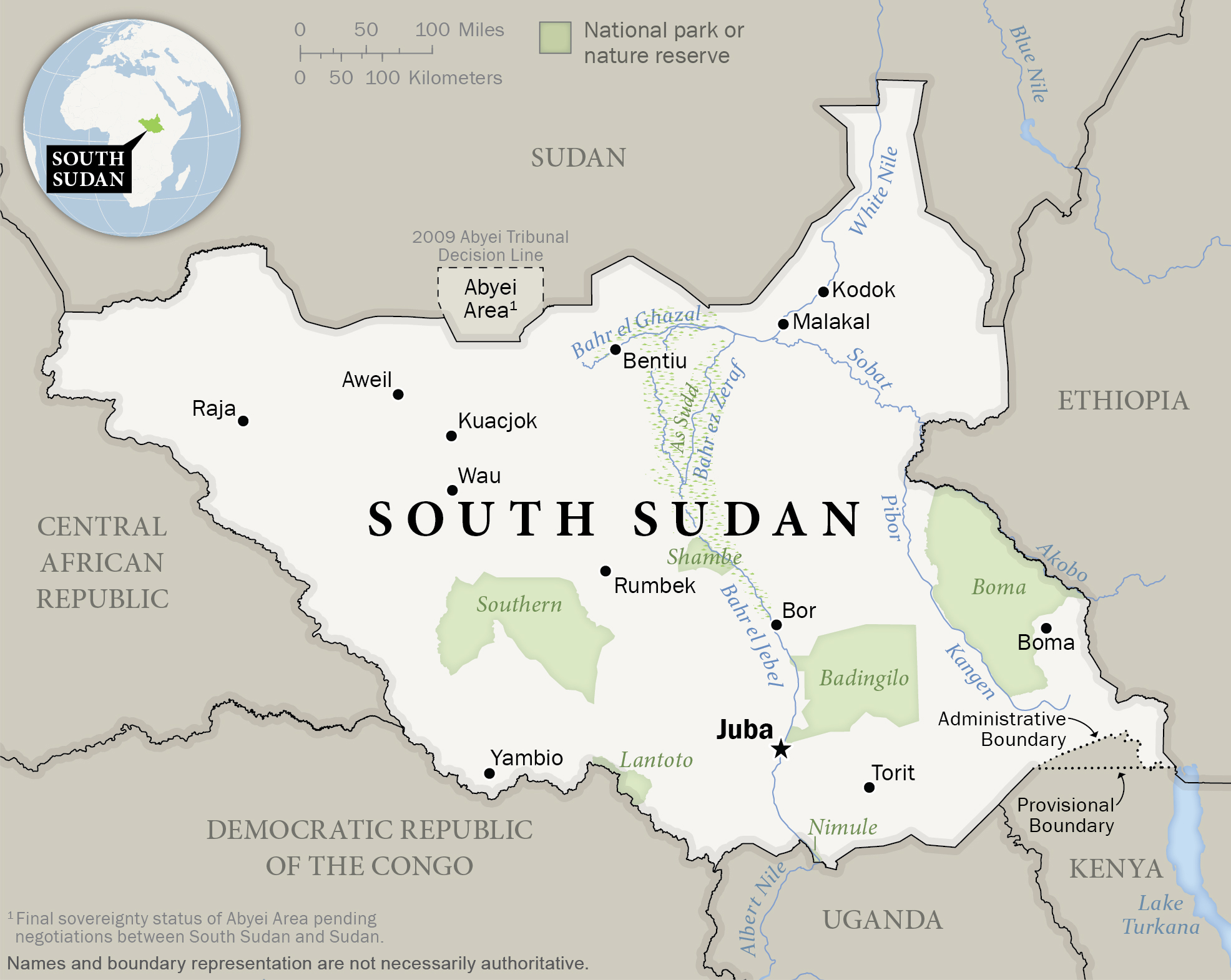 South Sudan Map